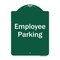 Signmission Designer Series Employee Parking, Green & White Heavy-Gauge Aluminum Sign, 24" x 18", GW-1824-9850 A-DES-GW-1824-9850 - alternate 1